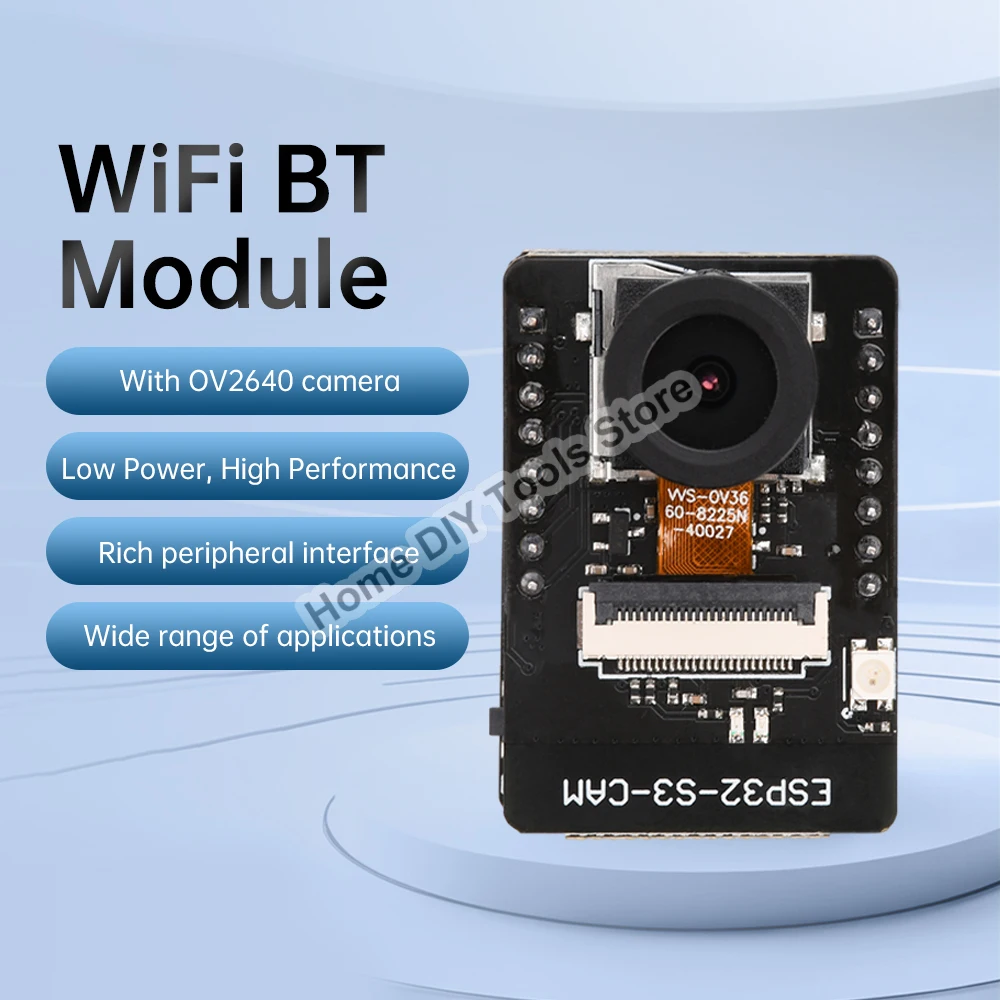 ESP32-S3-CAM Development Board WiFi Bluetooth Module Onboard ESP32-S3-WROOM-1 N16R8 Module with OV2640 Camera