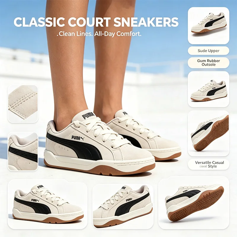 Puma Men Women Low-Top Sneakers Fashion Casual Couple Shoes Outdoor Sports Travel Walking Shoes 400707-08