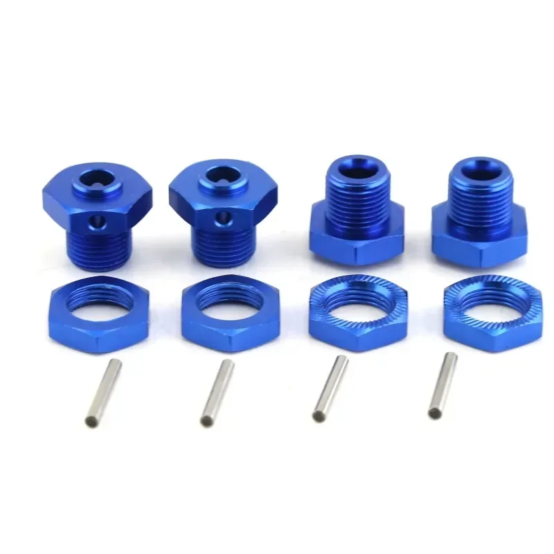 Adaptador de cubo hexagonal de rueda de Metal de 17Mm con tuerca para Arrma 1/8 3S Typhon 1/10 Big Rock V3 RC, Kit de accesorios de piezas de mejora de coche
