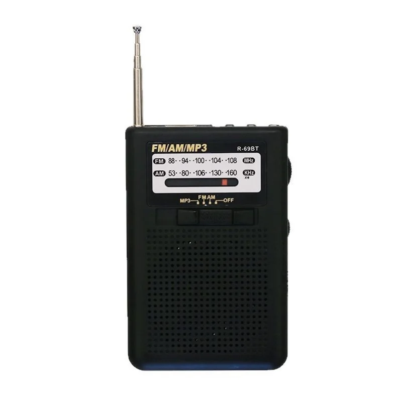 Alta calidad-Radio FM AM Mp3 Radio receptor mundial con pantalla altavoz 88-108Mhz soporte tarjeta TF auriculares Jack Mini bolsillo Radi