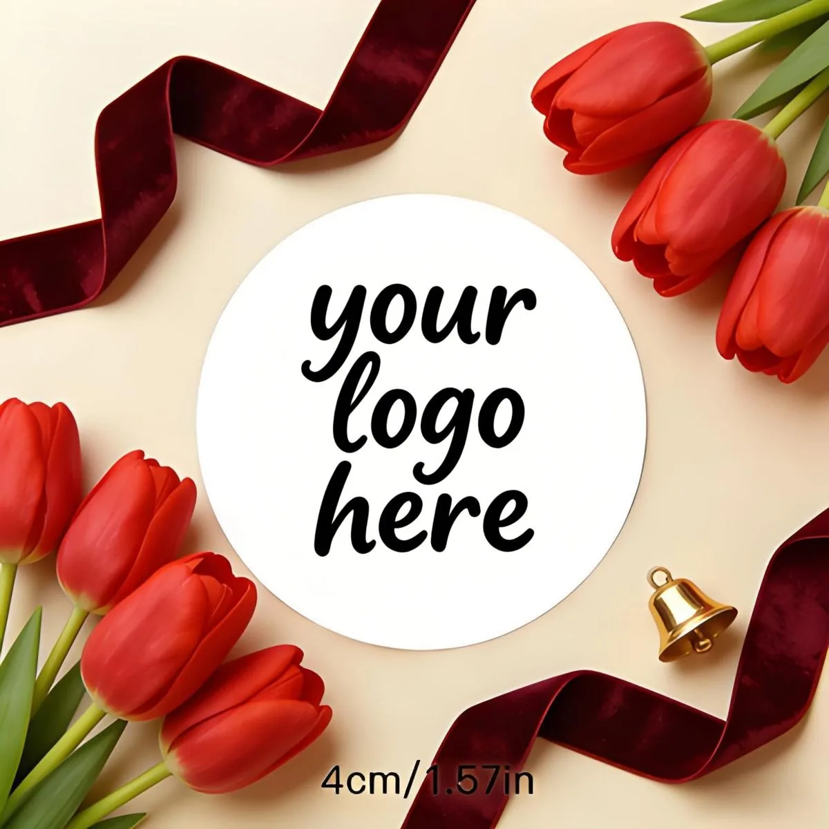 

96pcs Circular personalized stickers, suitable for various occasions, custom logos for weddings, birthdays, and baptisms