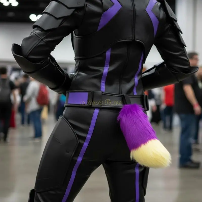 31BF الفراء فو الثعالب زي ذيل الكبار/في سن المراهقة تأثيري هالوين عيد الميلاد حفلة زي القطط الكلب الذئب ليوبارد الذيل كليب على #3