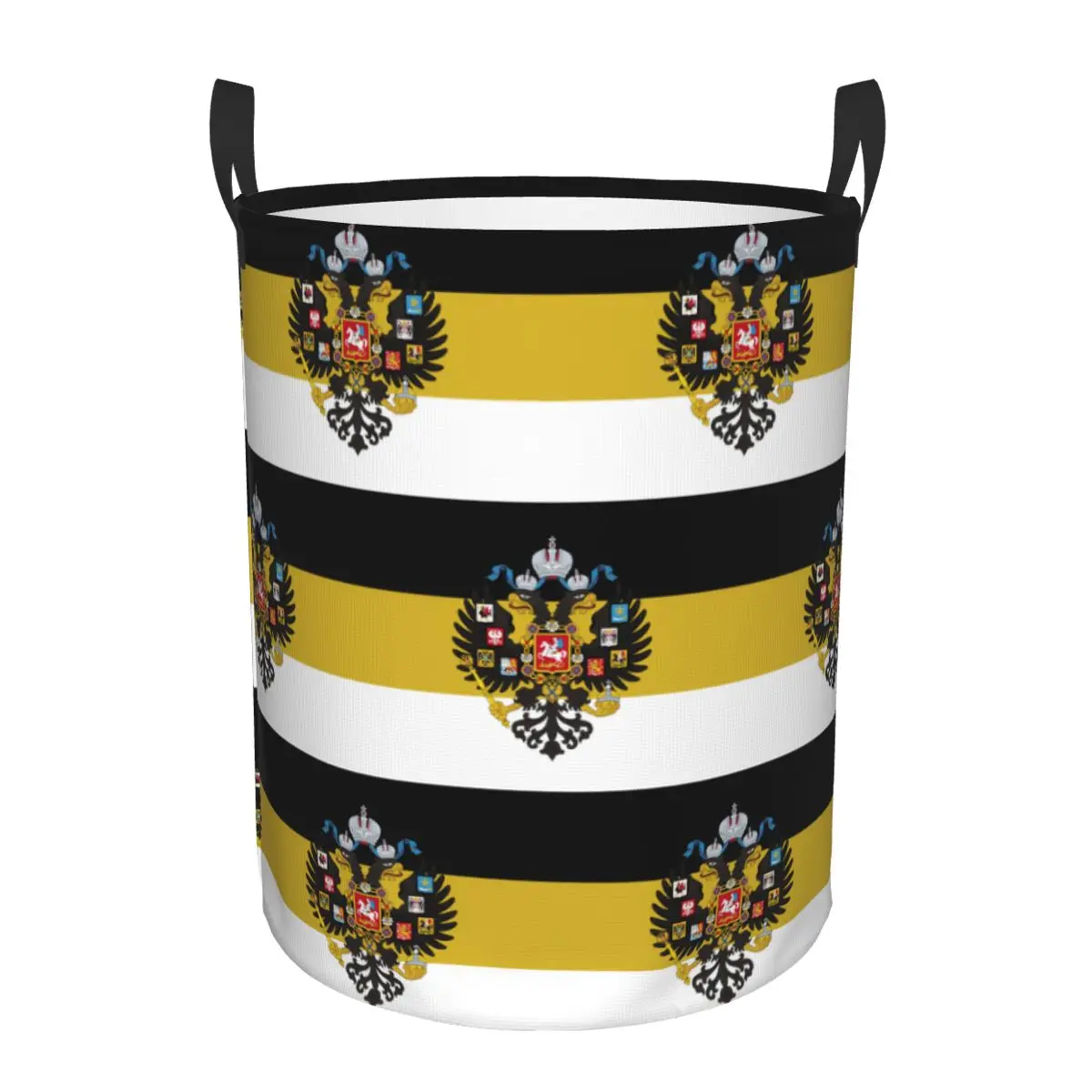 Russian Empire Flag Laundry Basket Collapsible Russia Proud Clothes Hamper for Baby Kids Toys Storage Bin