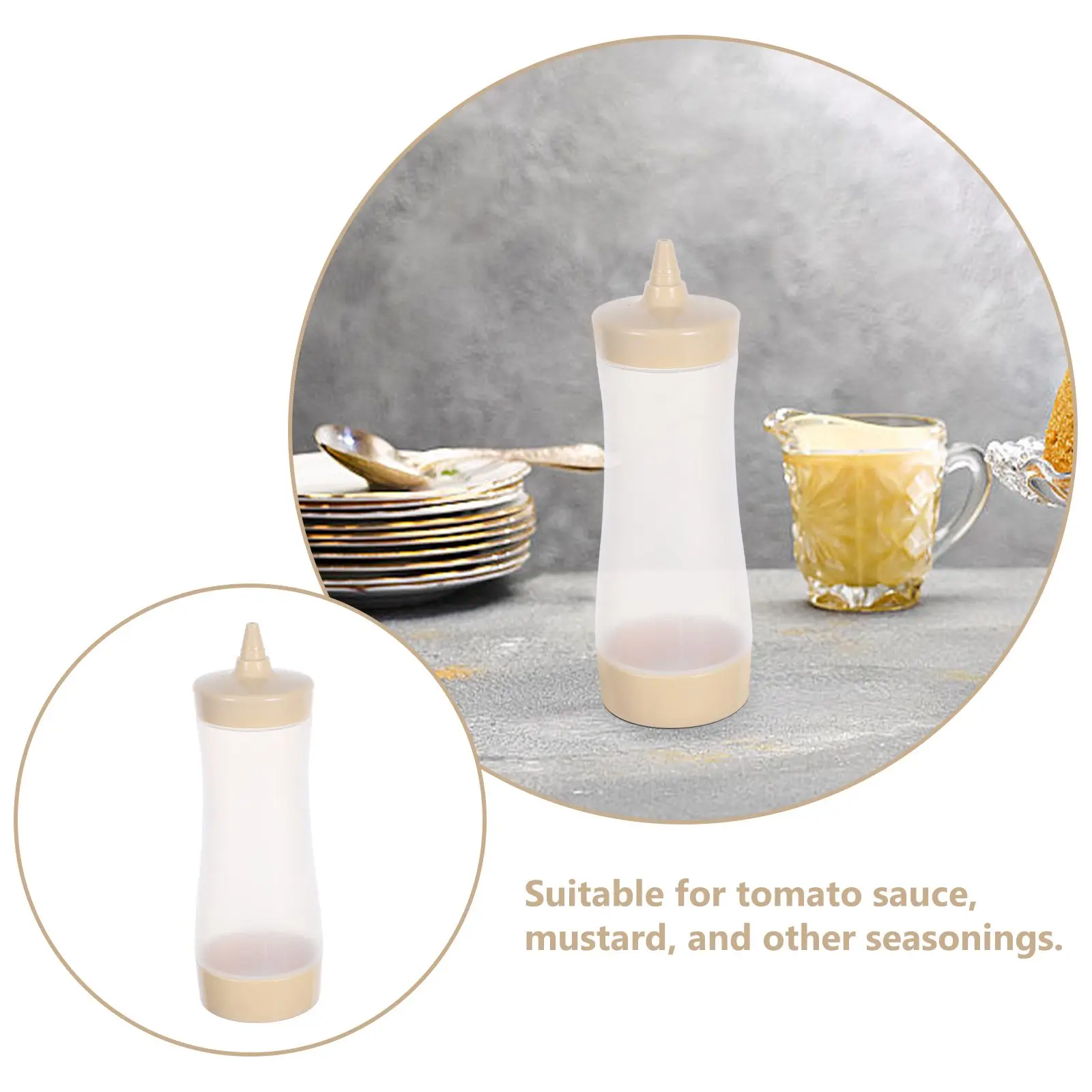 

Squeeze Sauce Bottle Containers Pink Ketchup and Mustard Dispenser Bottles Condiments