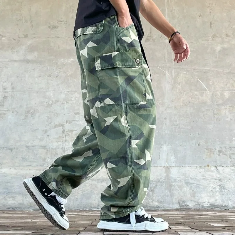

Spring and Autumn New Fashion Trendy Outdoor Sports Workwear Jeans Men's Casual Loose Plus Size High Quality Denim Pants
