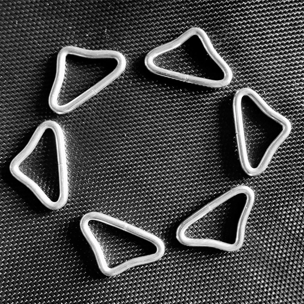 30 Pcs Trampoline Triangle Buckle Rings Metal Buckles Parts Indoor Galvanized Steel Portable V-shaped Weather-resistant