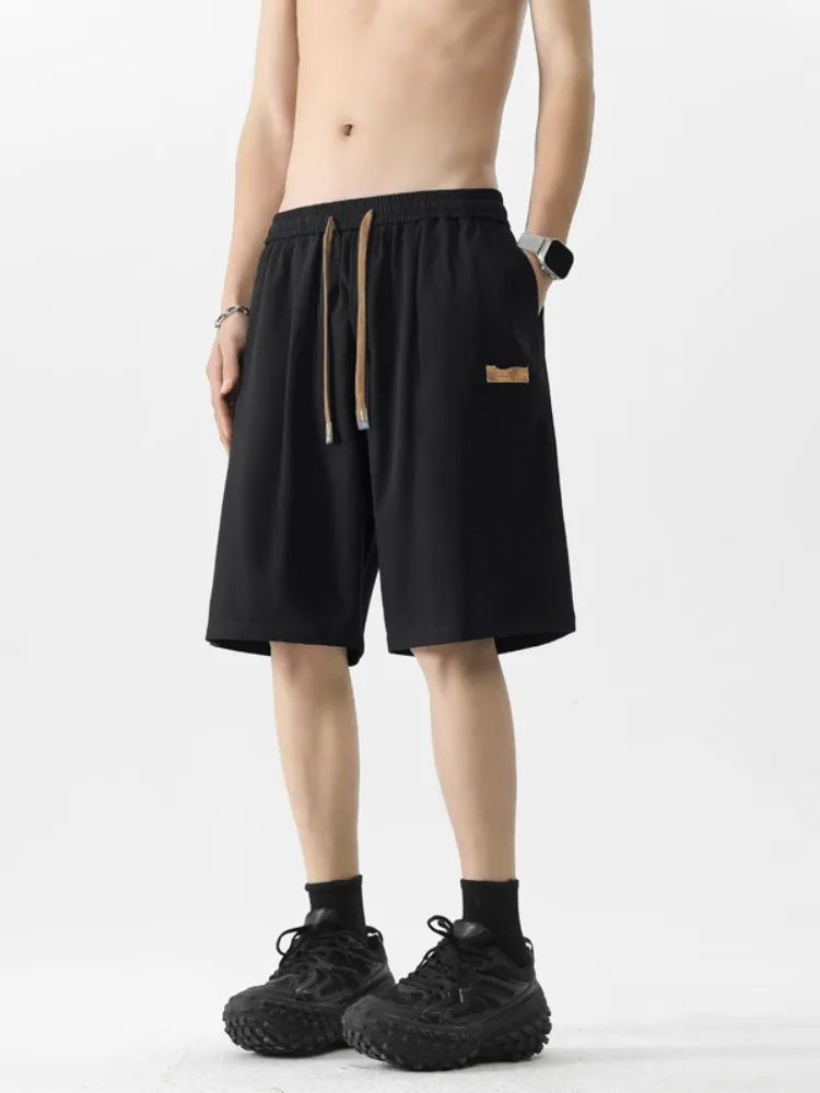 

Men's Spor Ice Silk ort Pants Summer Thin Breathable Qui Dry Casual Loose Straight Leg Baskeall orts American Sle