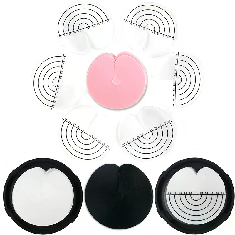 100 Pcs Heat Shield Guards With Round Single-hole Glue Protector Templates Clear Anti-UV For Hair Extensions Protector