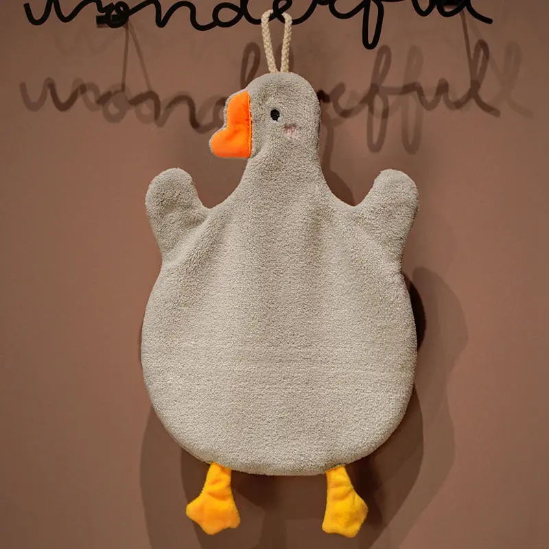 

Cute Goose Hand Towel, Adorable Style, Hangable Kitchen Home Cloth, Absorbent Towel, Bathroom Handkerchief