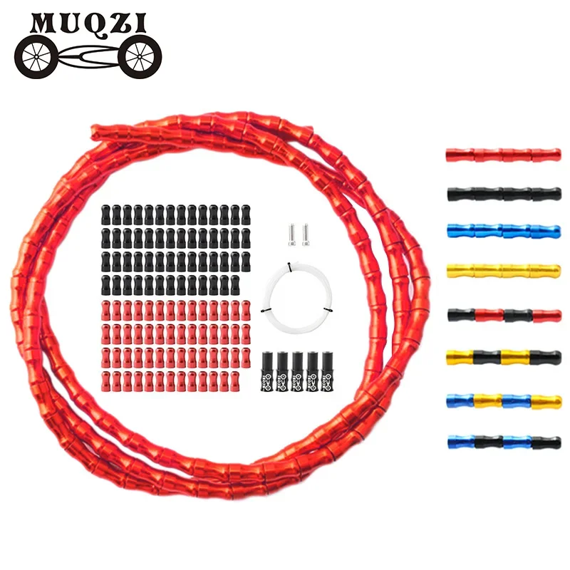MUQZI Fahrrad Brems Schaltkabel Gehäuse Set Aluminiumlegierung Schaltbremsleitung Schutz Kit für Mountain Road Klappfahrrad