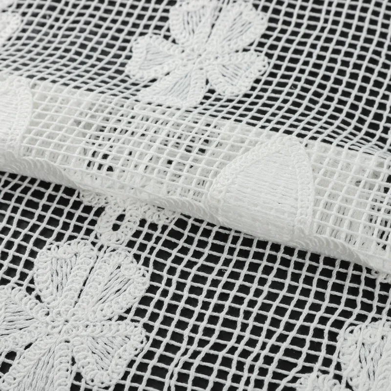 

Hollow Polyester Rope Embroidery Fabric Flower Dress Lace Fabric Diy Sewing Material