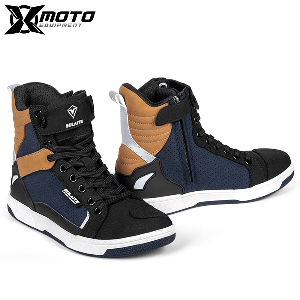 

Summer Breathable Motorcycle Boots Four Seasons Commuter Motocross Shoes Men's Wear-resistant Motorcycle Riding Shoes