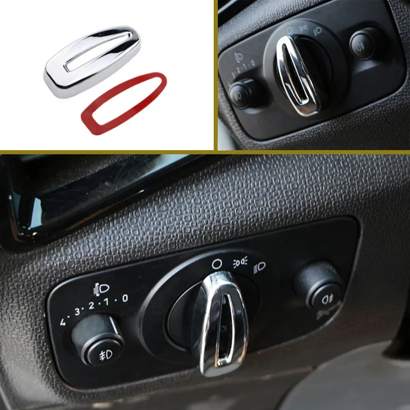 My Good Car  Car Headlight Switch Knob Cover Decorative Sticker For Ford Fiesta Ecosport 2009 - 2012 2013 2014 2015 2016 2017