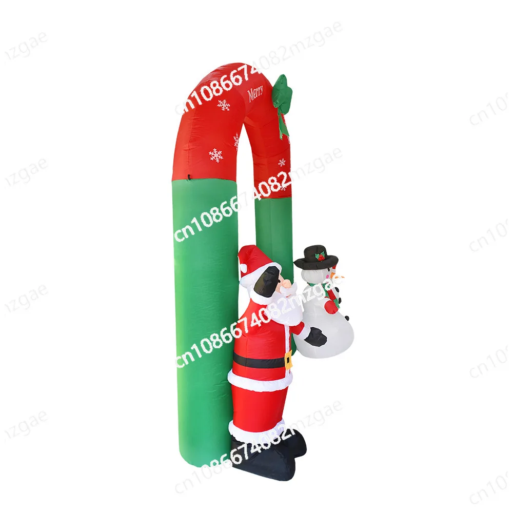 Christmas Outdoor Decoration Inflatable Christmas Arch Air Mold Props Santa Snowman Venue Arrangement Large Ornament