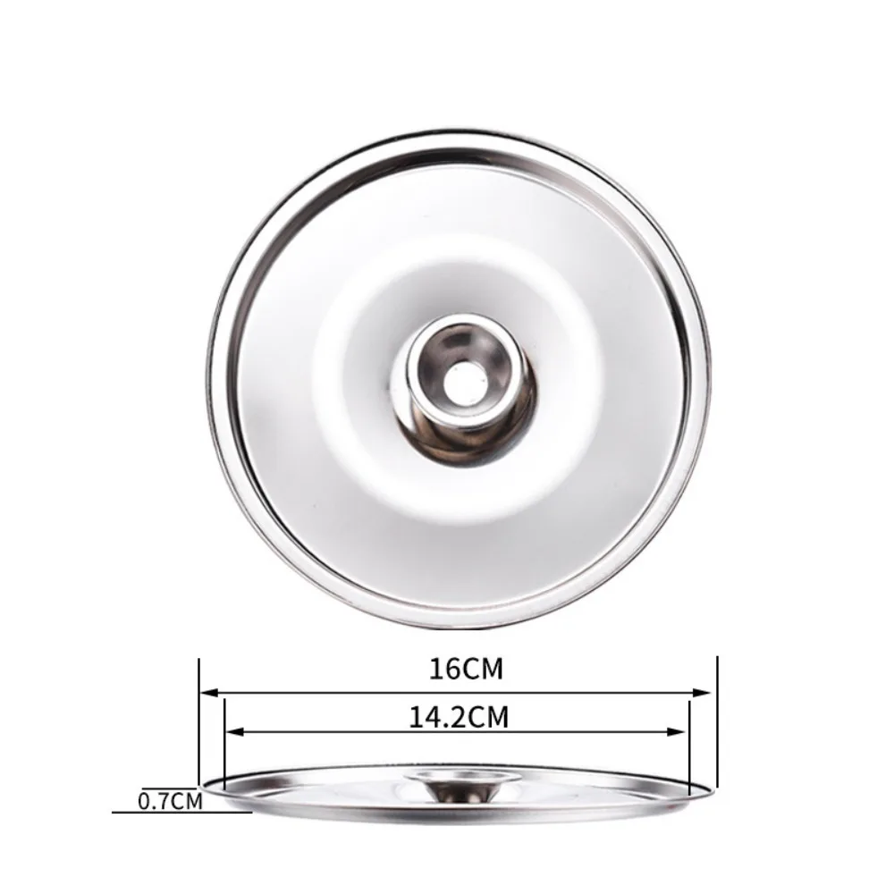 Nieuwe 10-24 cm ronde potdeksel, verdikte roestvrijstalen steelpanafdekking, vervanging, universele keukendeksel, keukenbenodigdheden