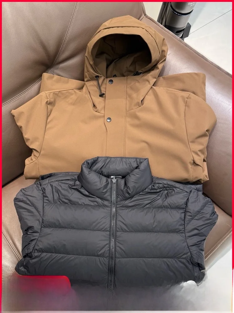 

Универсальная утепленная пуховая куртка-трансформер с капюшоном для мужчин и женщин, зимняя, модная, ветрозащитная, теплая, повседневная, на молнии, нейлоновая