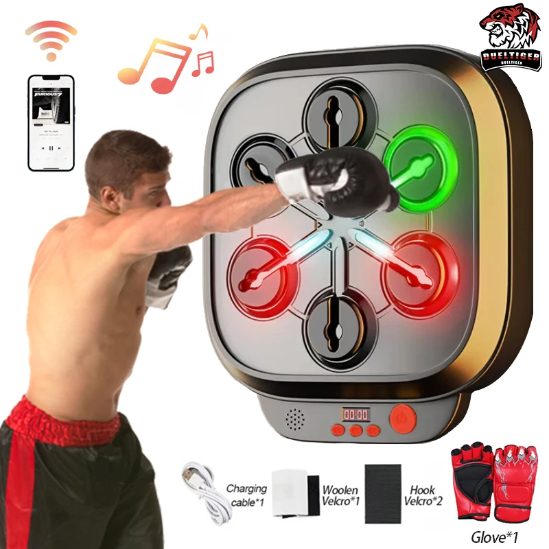 Smart Bluetooth Music Boxing Machine Exercise Equipment Adult Wall Target Training Equipment Electronic Target Wall Mounted