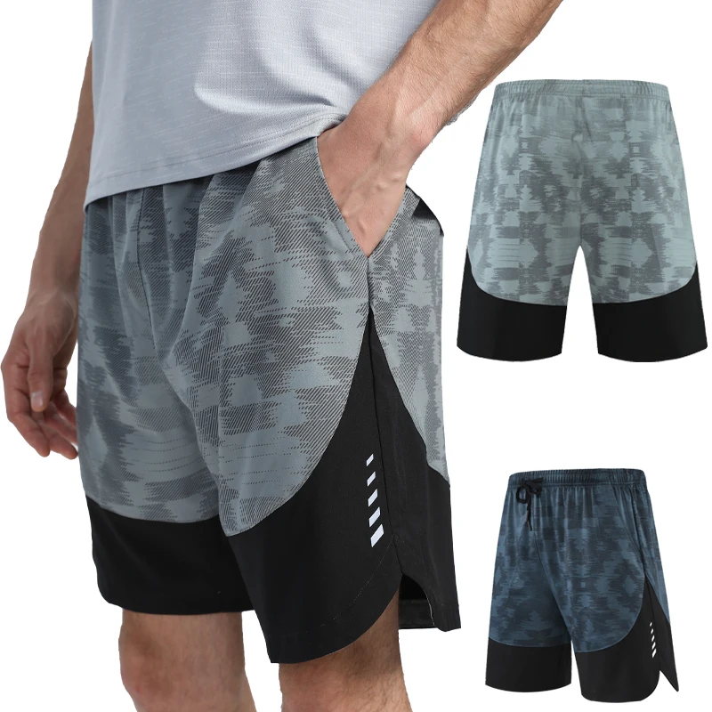 Short Summer Men Sport Camouflage Prints Sport Shorts Patchwork Casual Workout Running Quick Dry Shorts Joggers Fitness Shorts