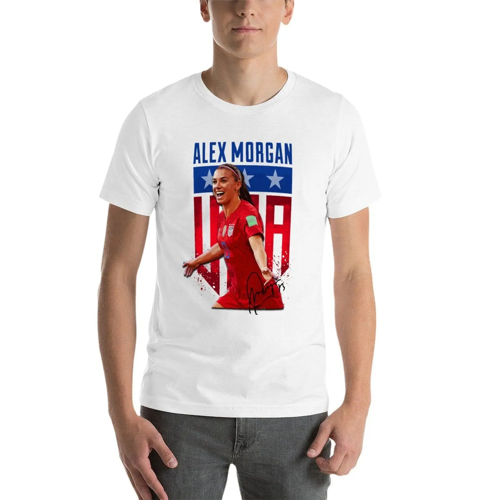 هدايا للرجال أليكس مورغان كول جرافيك هدية تي شيرت رجالي جرافيك تي شيرت تي شيرت مع مطبوعات تي شيرت #4