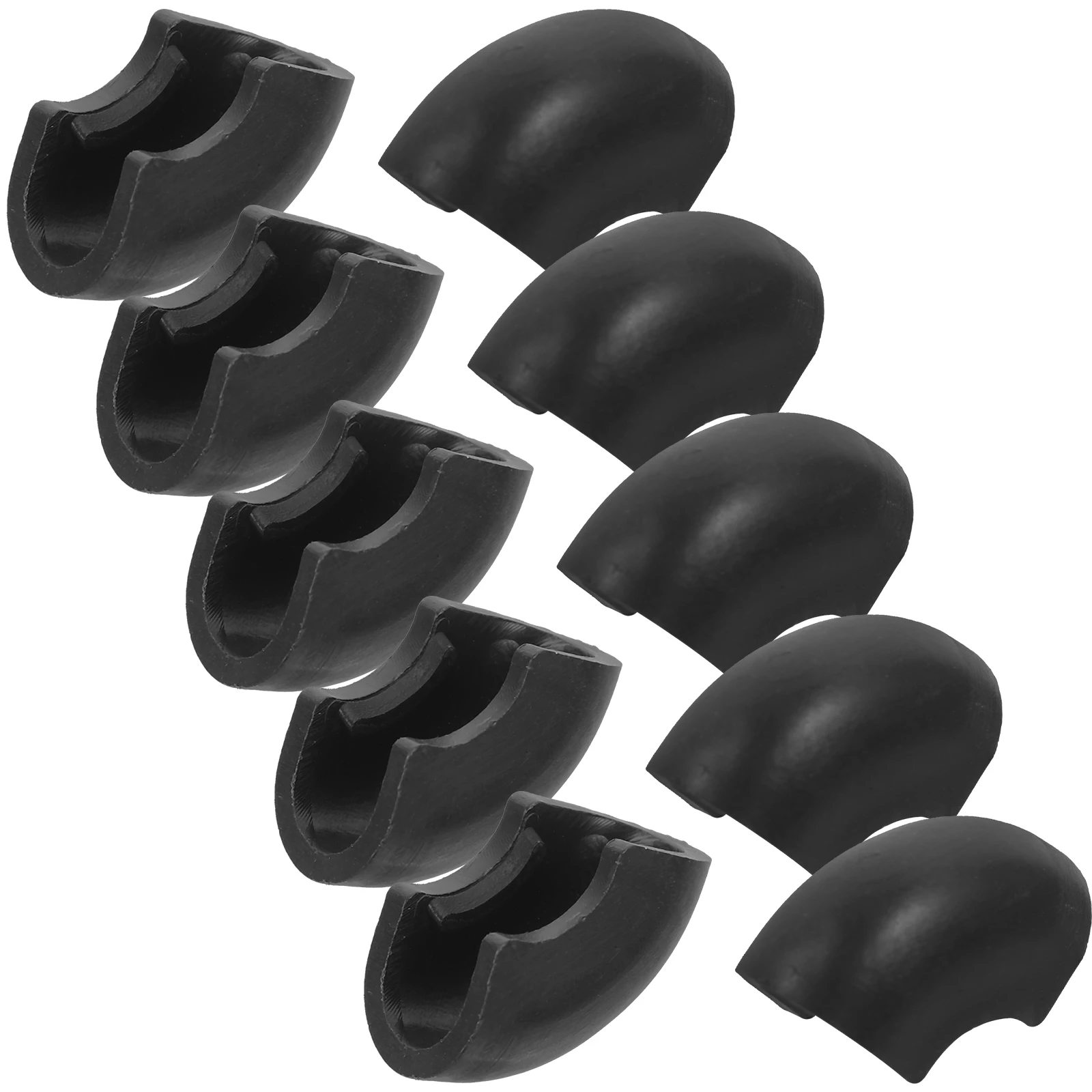

10 Pcs Chair Foot Pads 10MM White Black Opening Split Tube Anti Slip Floor Protectors for Furniture Legs Plastic Caps