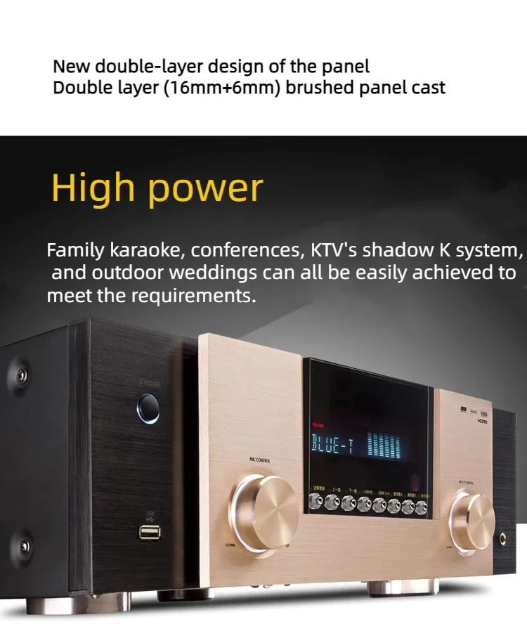 SoundHigh Quality 5.1 Surround Amplifier Do-lby D-TS Amplifier Home Theater System High-power Home Amplifier
