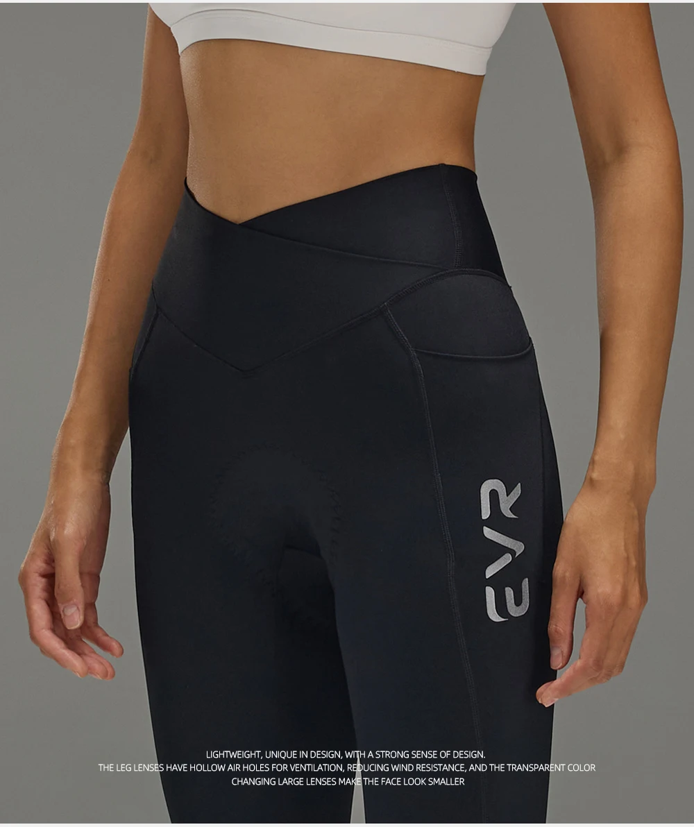 EVR Damen-Radhose mit Doppelpfeilpolsterung, Outdoor-Stoßdämpfende Dünne Radhose für Mountainbike und Rennrad – Detail 19