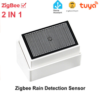Tuya Smart Zigbee Raindrop Detection Sensor IPX4 with Light Sensor Outdoor Waterproof Rainwater Detector For Outdoor Automation