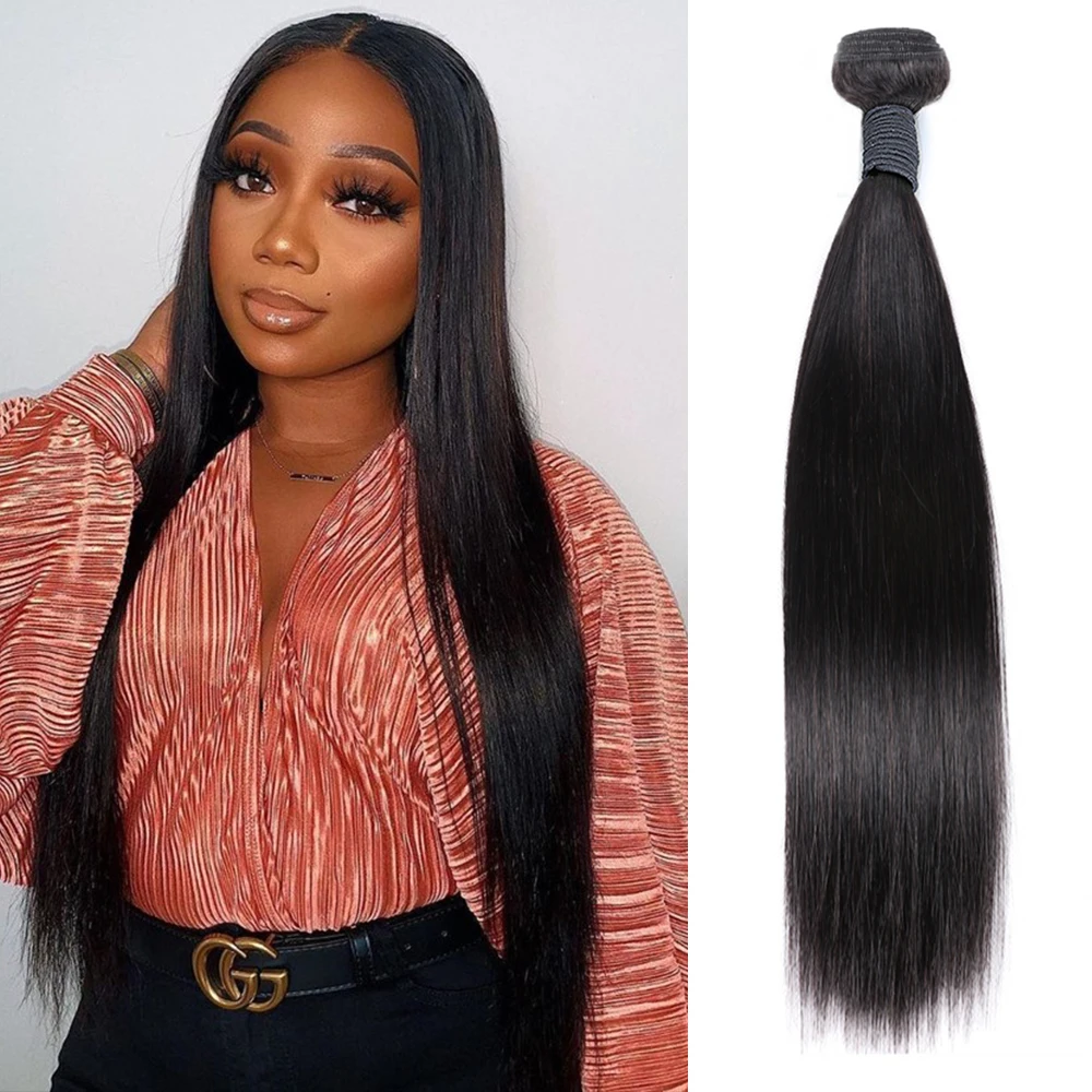 30 340 Inch Long Thick Indian Raw Virgin Bone Straight Natural 100% Human Hair Bundles 3/4 Pieces Weave 12A Bundles Extensions