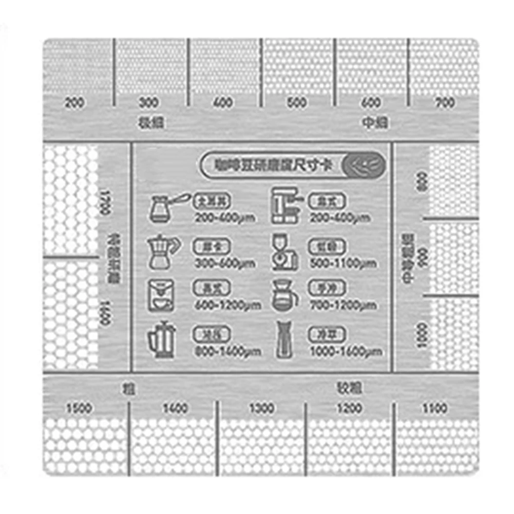 

Coffee Brew Accessories Coffee Grinding Chart Coffee Brewing Accurate Measurement Card Essential Coffee Accessory