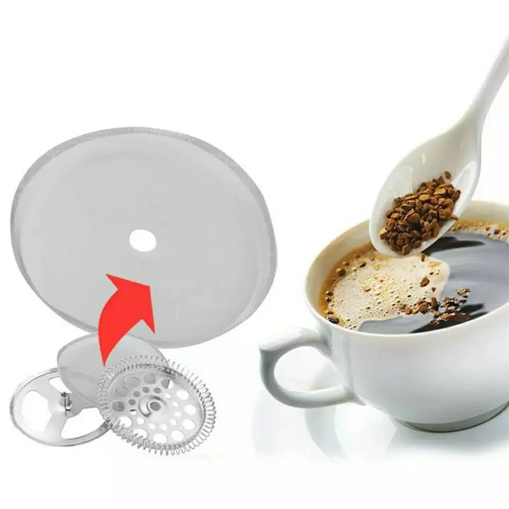 Reutilizável oco Out Mesh Coffee Press, substituição permanente do filtro, copo de café filtro, French Press, acessórios domésticos, 4 Polegada