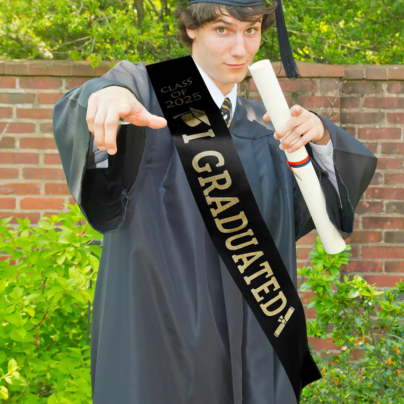 Graduation Sash Class of 2025 Elegant Bachelor Sash Senior Ribbon Etiquette Belt for Graduation Party Decoration Celebration