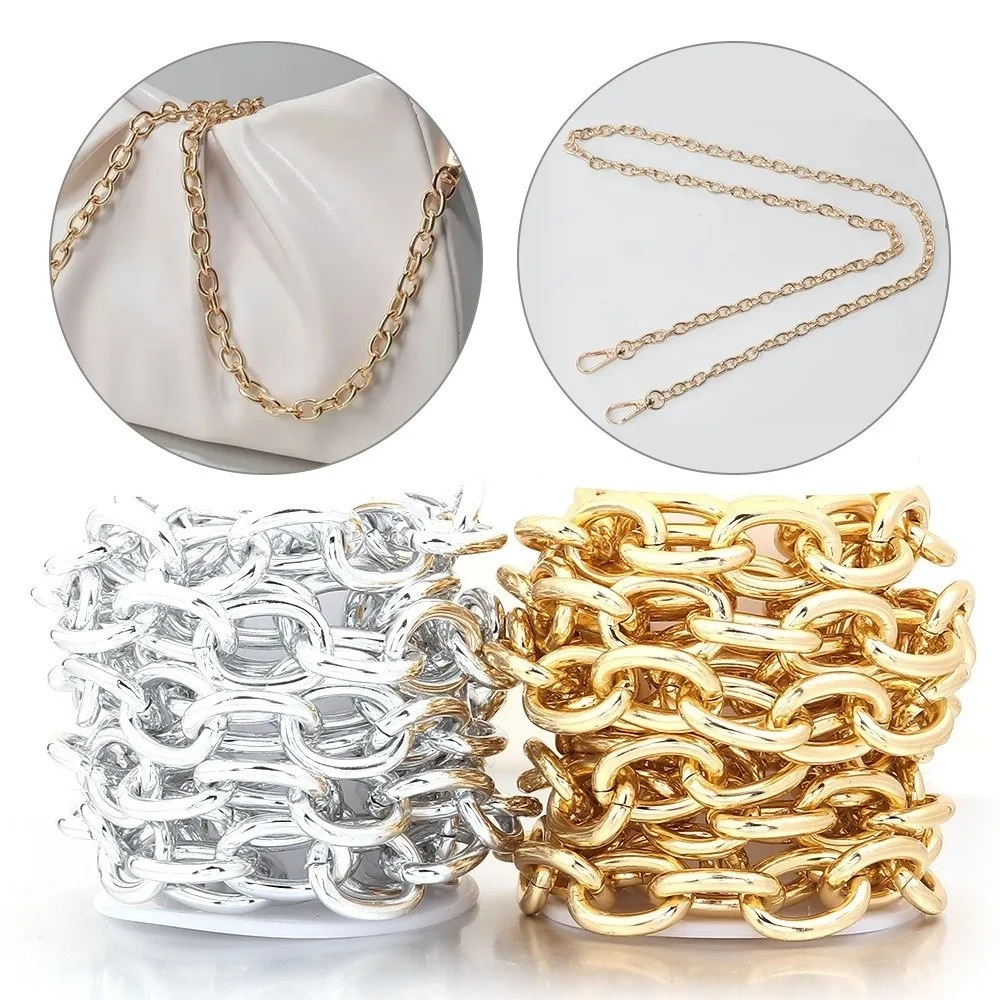 2 Yards Length Aluminum Chain Silver/Gold Metal Link Structure O-Shape Chain Gold Color Silver Color Jewelry Chain