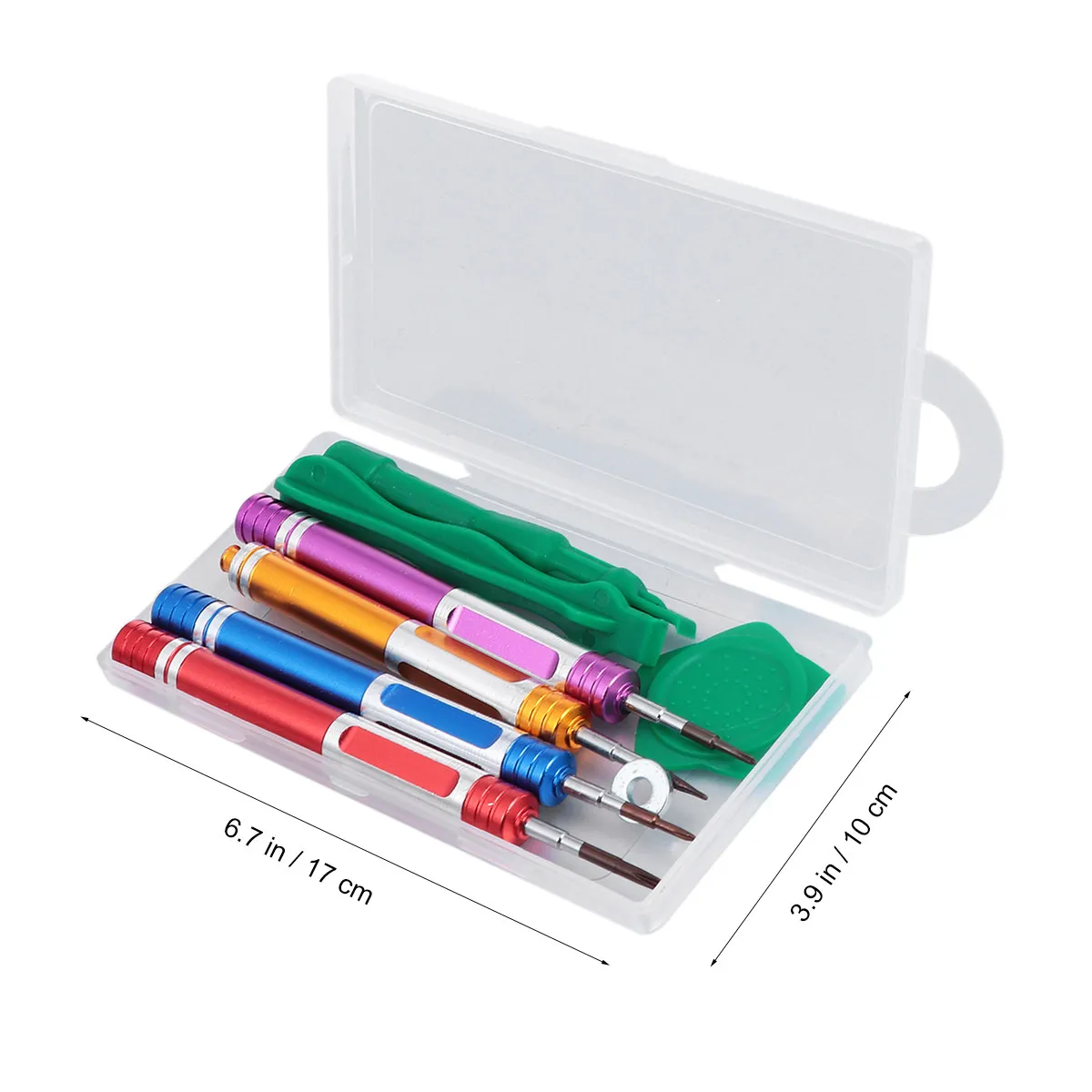 8Pcs Phone Screwdriver Repair Kit Magnetic Handle Sturdy Alloy Steel Portable Transparent Box Ideal for Phone
