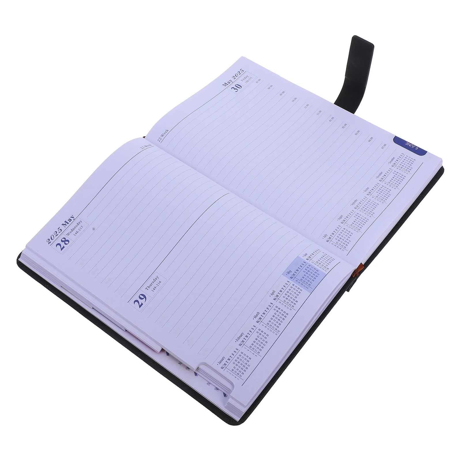 

Daily Planner 2025 A5 Size English Month Day Planner Thick Paper Weekly Monthly Academic Schedule Planning Notebook