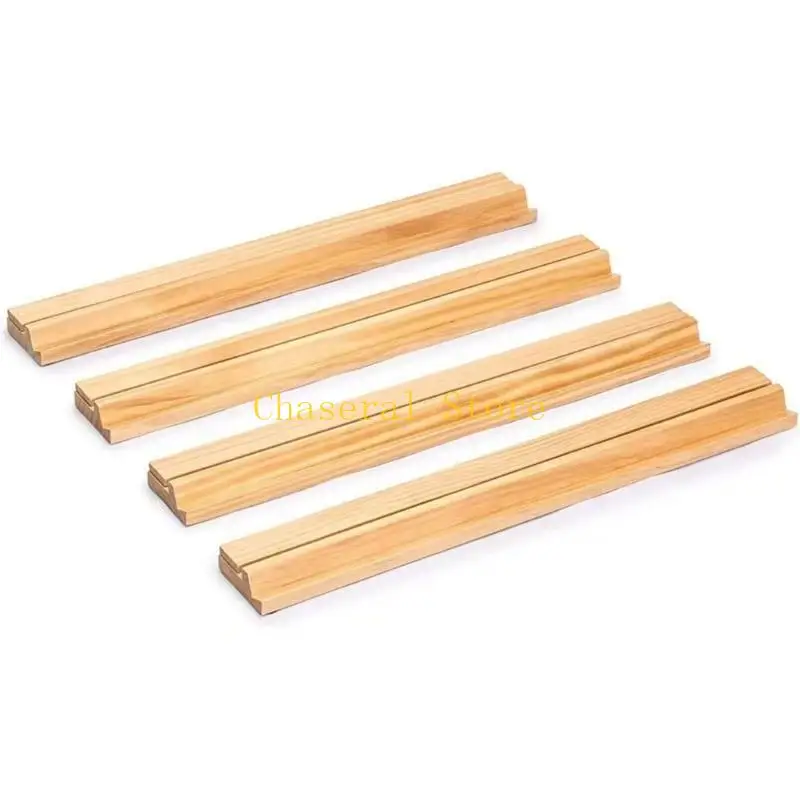 E7CE Traditional Mahjong Racks with Pusher 4Pieces Mahjong Tile Stand Organizers For Tile Gameplay Mahjong Accessories