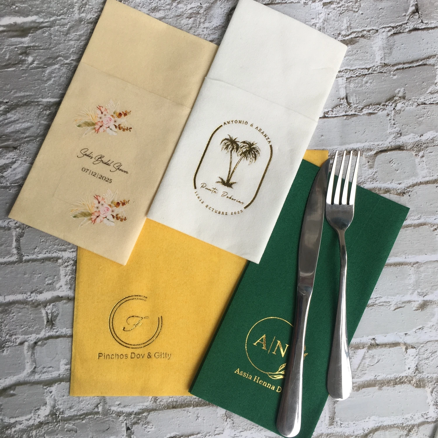 80pcs Custom Wedding Napkins With Name | Personalized Party Napkins  | Any Text On Engagement Napkins