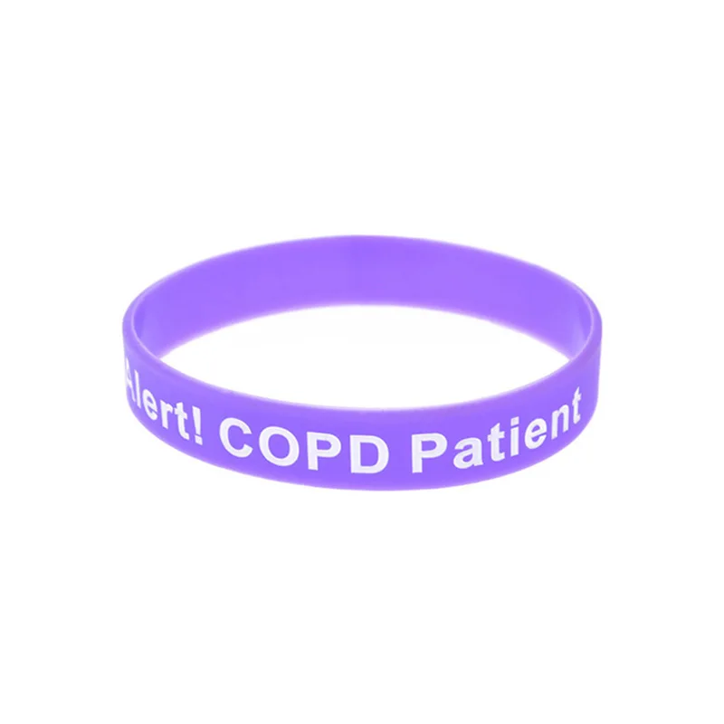 1 PC Alert COPD Patienten-Silikonarmband, Sportarmband, medizinisches Gummiarmband – Detail 7