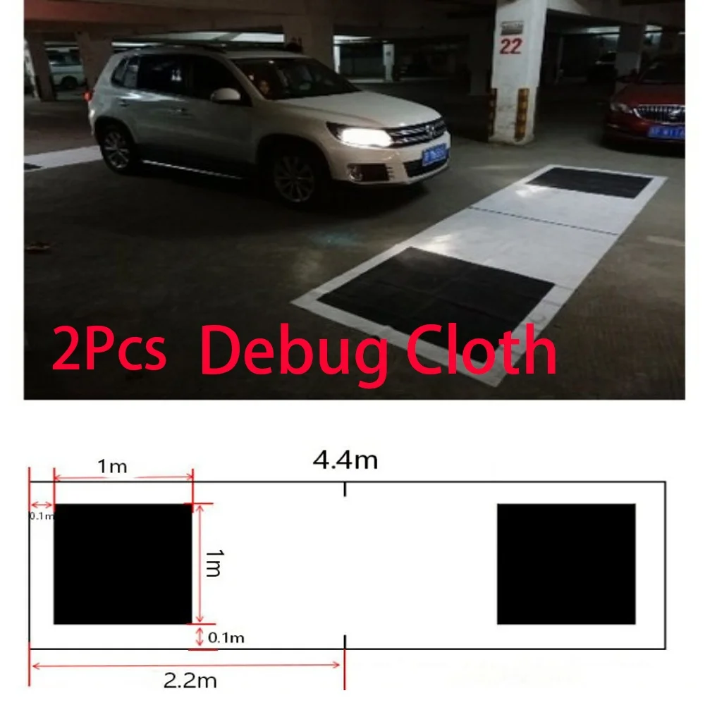 Evean 2Pcs 2D 3D Car Camera Correction Calibration Mat for 360 Panoramic Camera Surround Bird View Camera Cloth