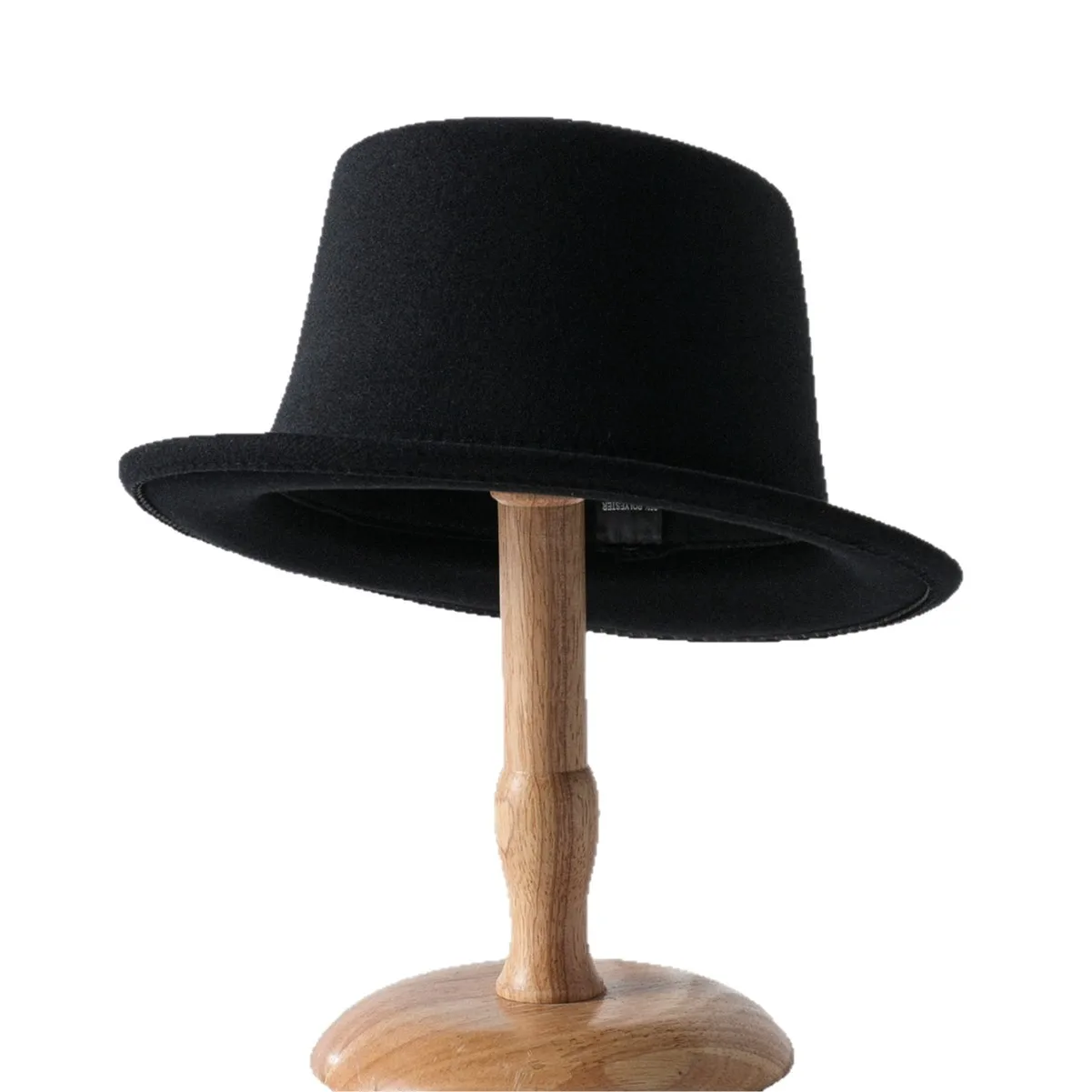 

HongLuan Черные фетровые шляпы-волшебники Роскошные женские и винтажные ковбойские шляпы Fedora в богемном стиле для женщин, вечерние кепки с плоскими широкими полями для мужчин