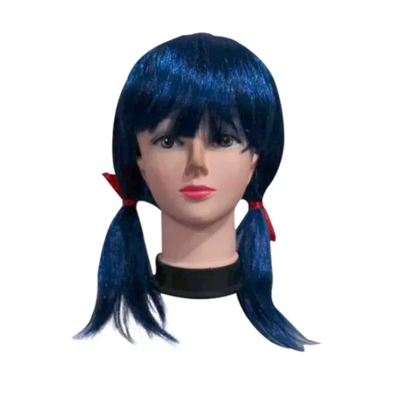 New Christmas Reddy Girl Little Beetle Cosplay Costume Mask Wig with Earrings Kids Halloween Fancy Costume Children Party Dress image 6