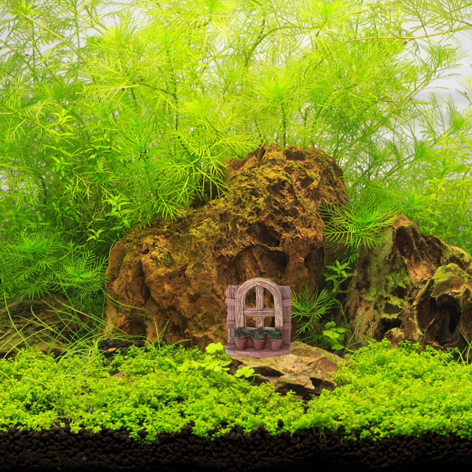 

4pcs Fish Tank Succulent Planter Resin Plastic Flowerpot For Aquarium Decorations Small Diy Landscaping Accessories Garden