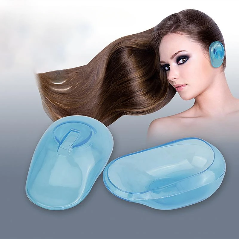 Cubierta reutilizable para orejas de peluquería, Protector impermeable para orejas, orejeras para teñir el cabello, gorro Protector de silicona para baño y barbería