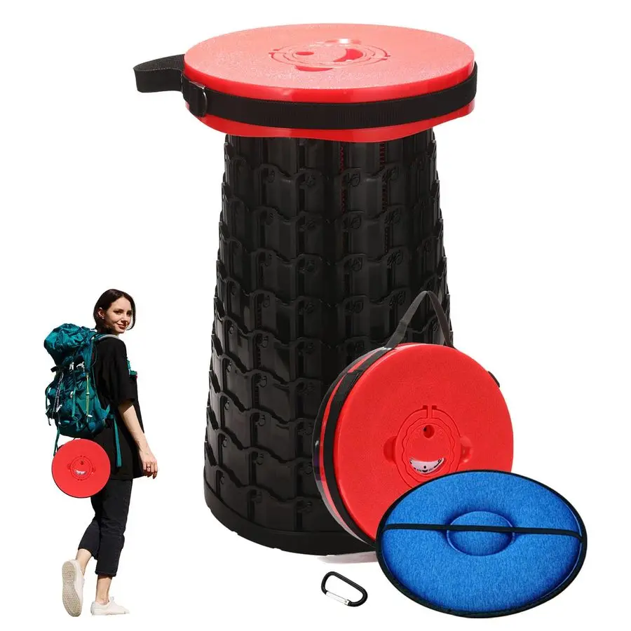 

Collapsible Stool with Cushion, 1000 lbs Capacity amp 19.7in High, Wider amp Taller Heavy Duty Portable Telescoping Foldable Sea