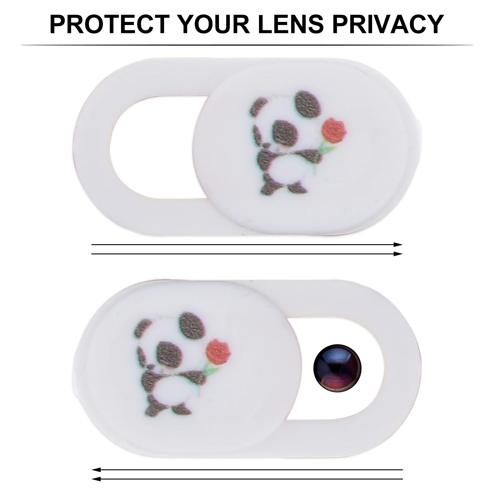 

12Pcs Privacy Protective Cover Panda Style Ultra Thin Webcam Camera Cover for Phone Laptop Tablet Privacy Protection Sticker