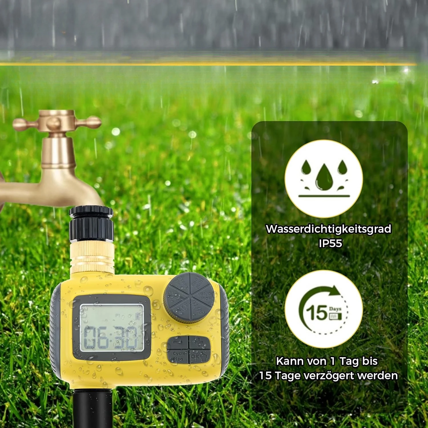 

Smart Irrigation Computer Watering System Automatic Water Timer Sprinkle Faucet Hose Controller for Garden Greenhouse Outdoor
