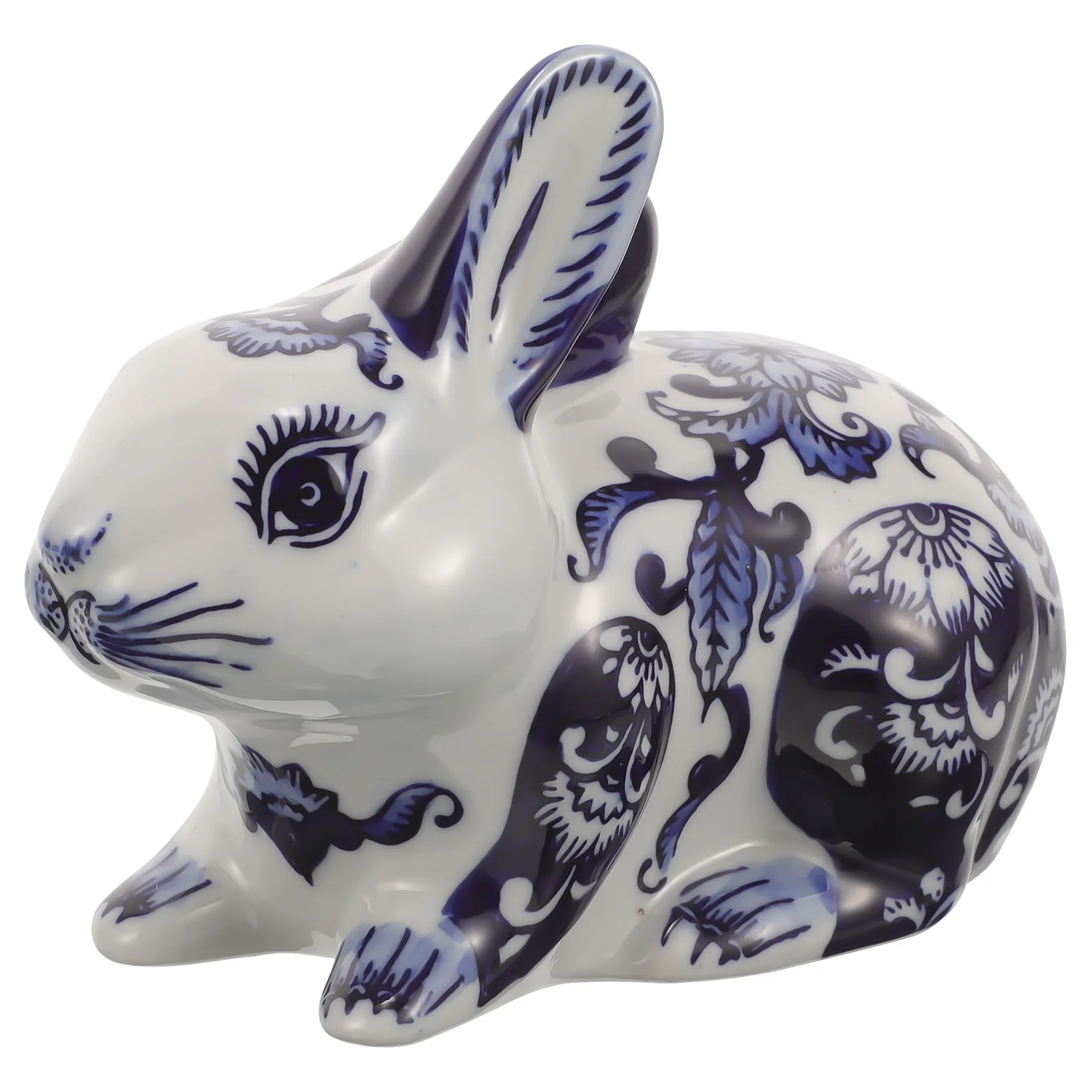 

Ceramic Rabbit Craft Lovely Bunny Shape Decoration for Indoor Outdoor Use Desktop Nightstand Garden Party Theme Decor Element