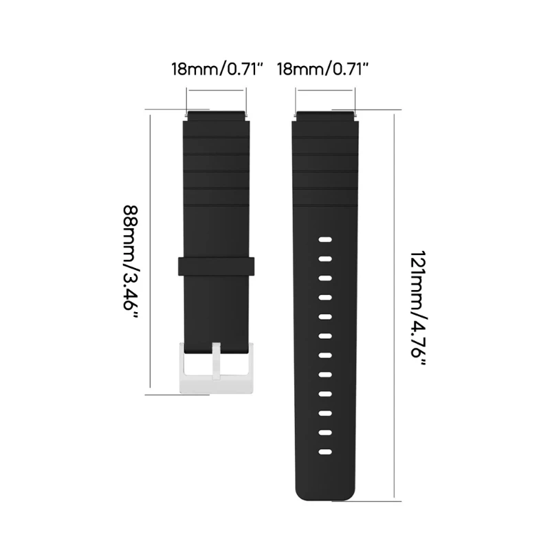 M2EC Soft Silicone Band Suitable for MIBRO GS Sport Watch Wriststrap Loop-Bracelet Replace Waterproof Sweatproof Anti-scratch