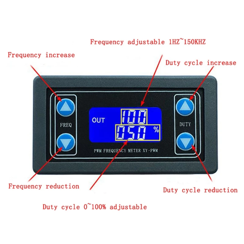 Generator sygnału modułu regulacją cyklu pracy 1HZ-150KHZ PWM