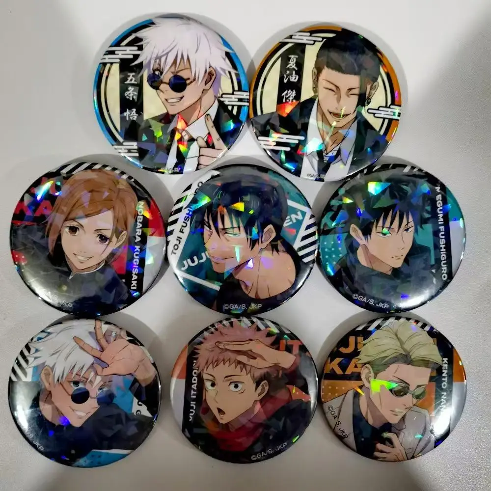 Insignia de hojalata de Jujutsu Kaisen, productos periféricos de Anime, Satoru Gojo Geto Suguru Yuji Megumi, edición Original