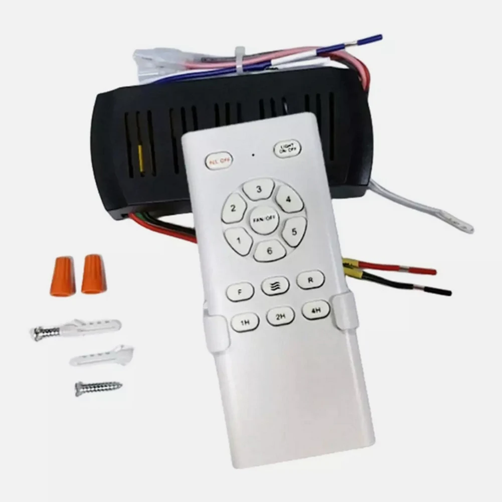 Remote Control Ceiling Fan Receiver Kit with 6 Adjustable Speeds and Light Control Functionality for Convenient Operation